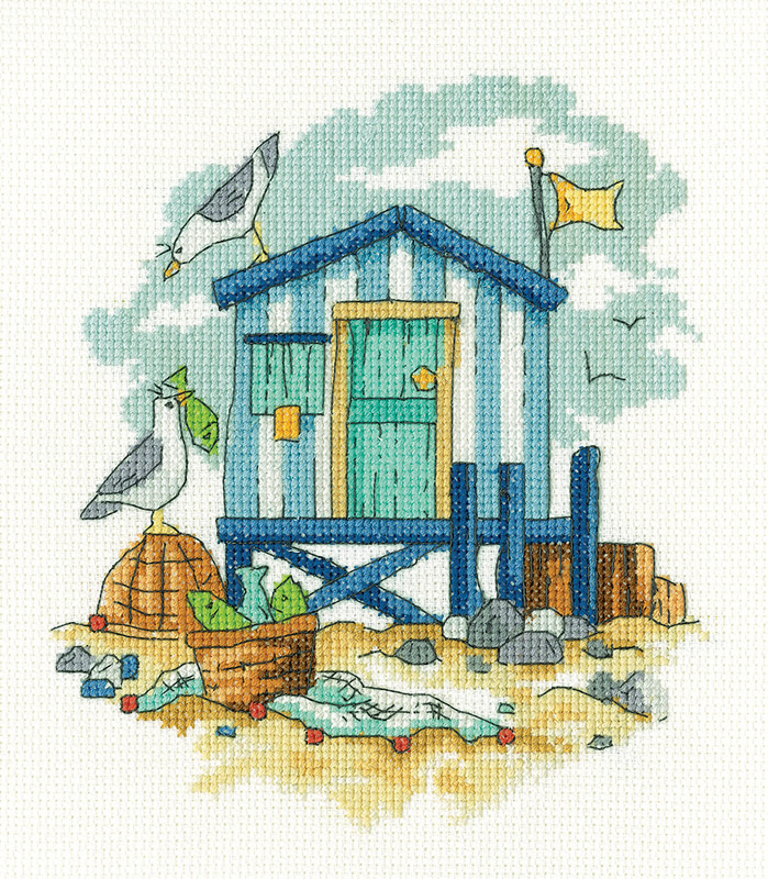 Heritage-Crafts-HC-1745A-Blue-Beach-Hut