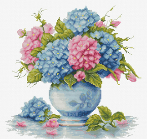 Kit de broderie Vase With Hydrangea