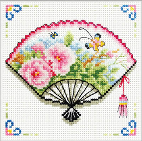 Voorbedrukt borduurpakket Needleart World Rose Fan NW-NC140-026