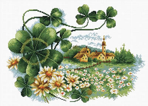 Voorbedrukt borduurpakket Needleart World Scenery Clover NW-NC440-063