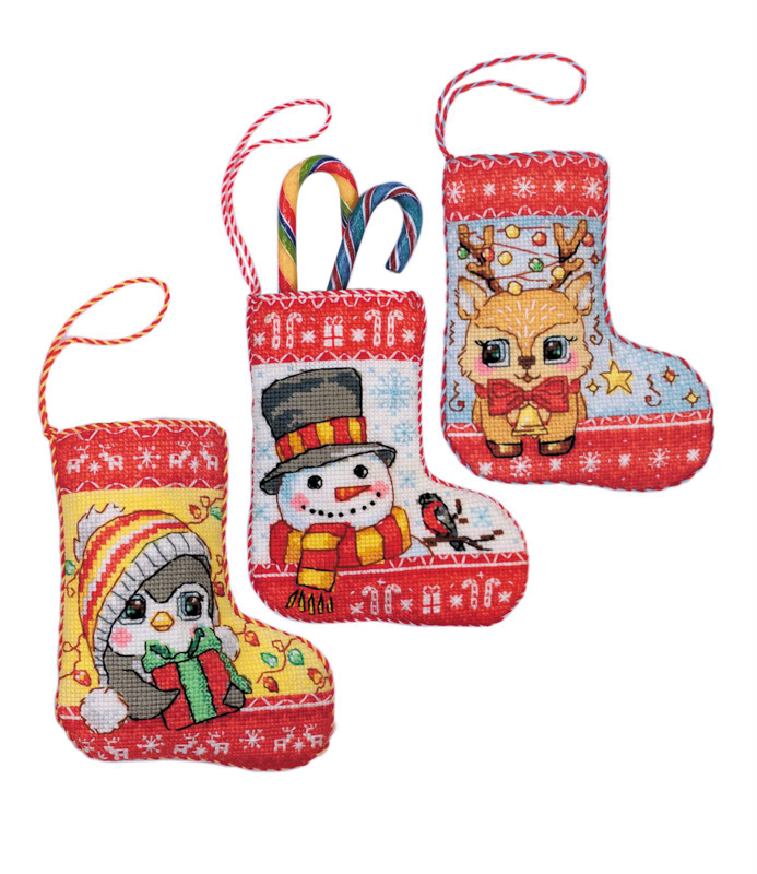 borduurpakkket Riolis Christmas Stockings 3 st. ri-2239