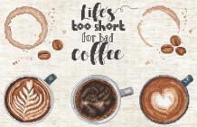 Borduurpakket Letistitch Life's Too Short For A Bad Coffee L8097