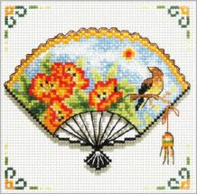 Voorbedrukt borduurpakket Needleart World Nasturtium Fan NW-NC140-027