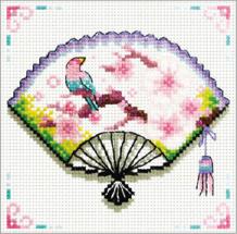 Voorbedrukt borduurpakket Needleart World Cherry Fan NW-NC140-029