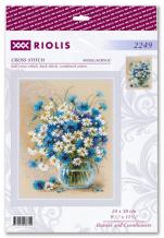 Borduurpakket Riolis Daisies and Cornflowers RI-2249