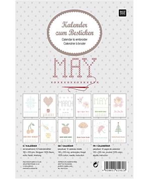 Borduurpakket Rico Design Kalender 79917.52.00