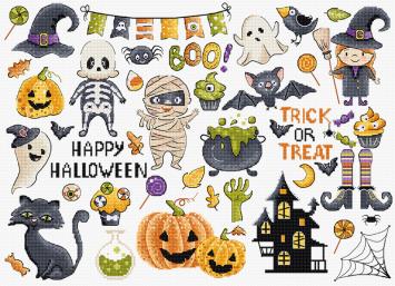 Borduurpakket Letistitch Halloween Sampler L8225