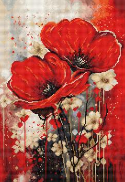 borduurpakkket Luca-S The Dance of The Poppies B7046