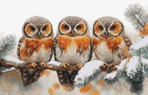 borduurpakkket Luca-S Owls in The Silence of Winter LS-BU5077